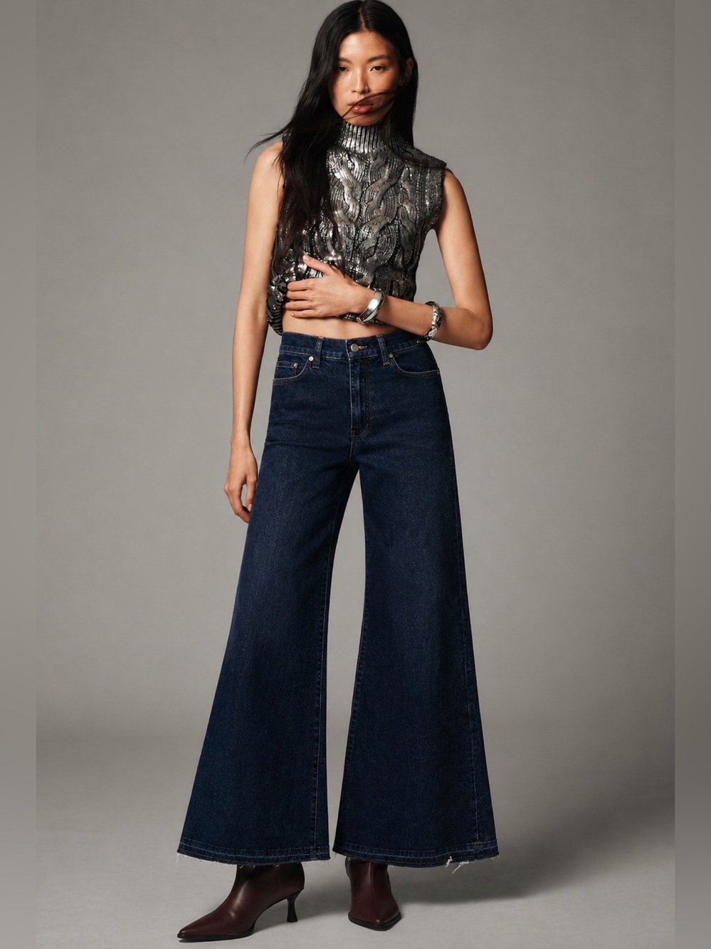 FRAME Le Palazzo Crop Wide Released Hem